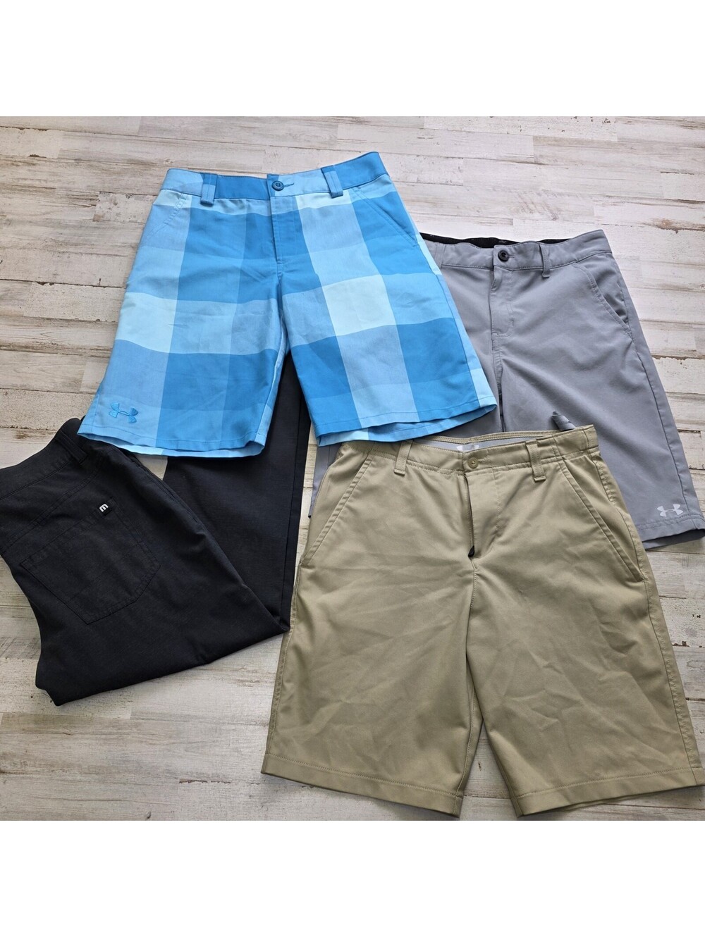 Under Armour Boys Youth Medium Golf Shorts Lot + Travis Mathew Pants